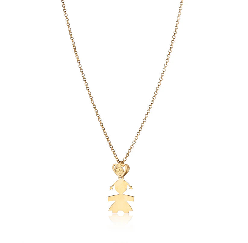 Collana bimba una lastra 2 cm