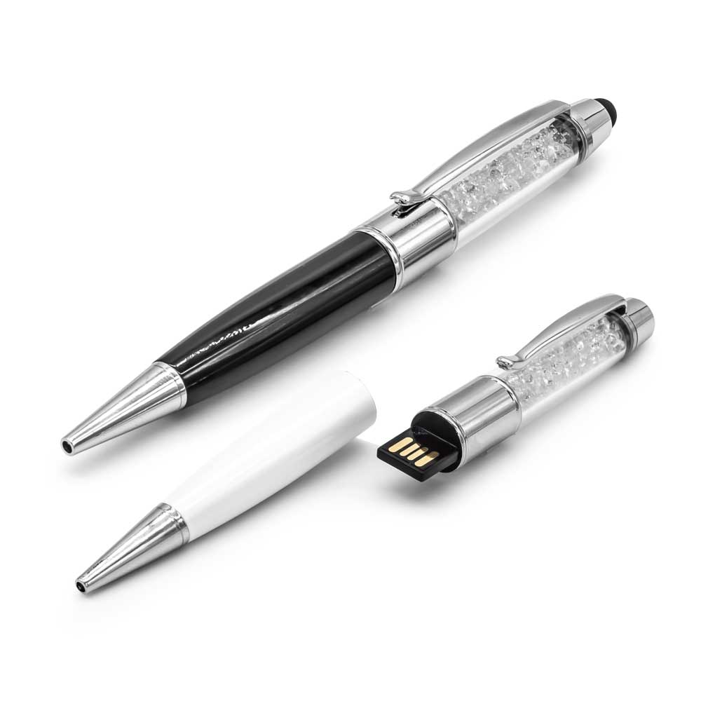 Penna Roller Unisex OTTAVIANI con Cristalli e Chiavetta USB 16GB 84291