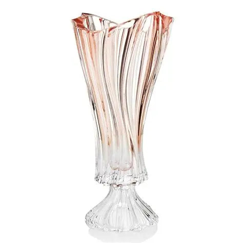 Vaso in cristallo rosa