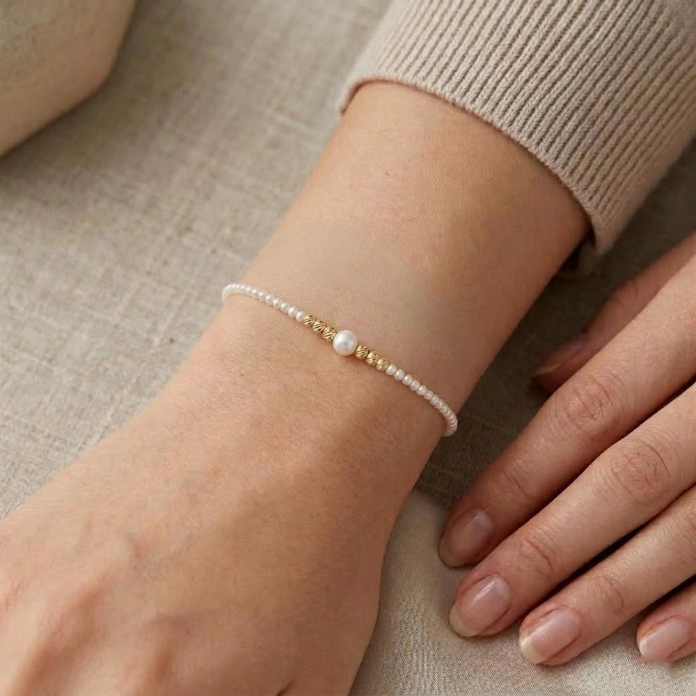 Bracciale Le Lune Perle in Oro Giallo 18 Kt Cod. Art.: LLBR2151.1
