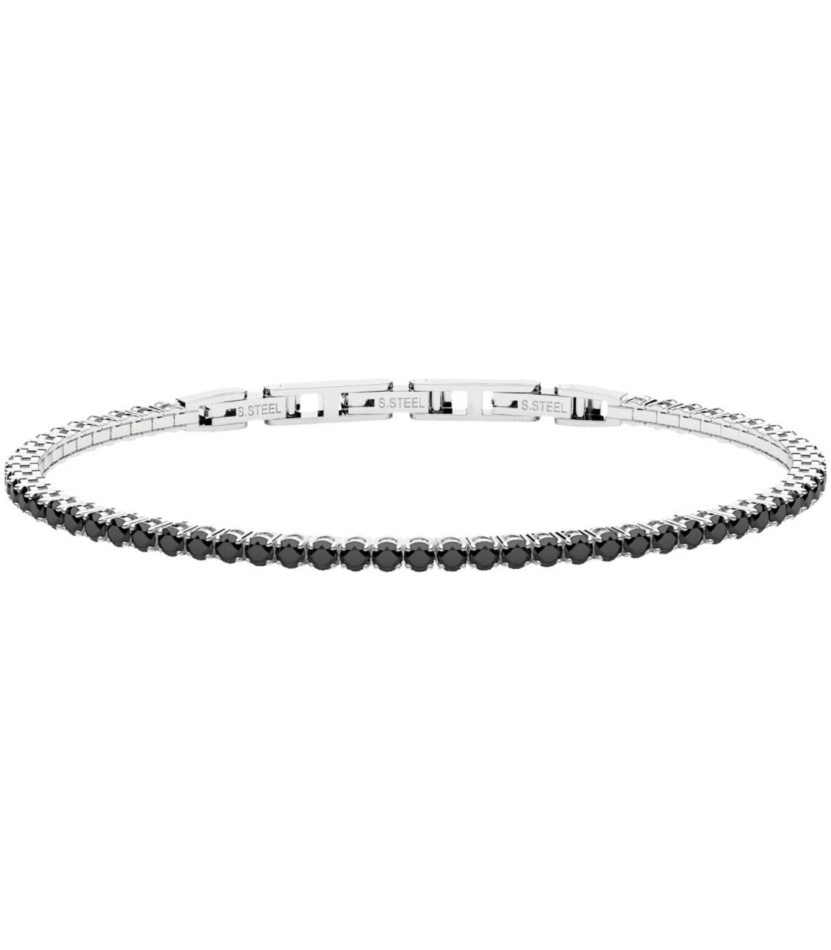 Bracciale Zancan Uomo Tennis in Acciaio con Spinelli