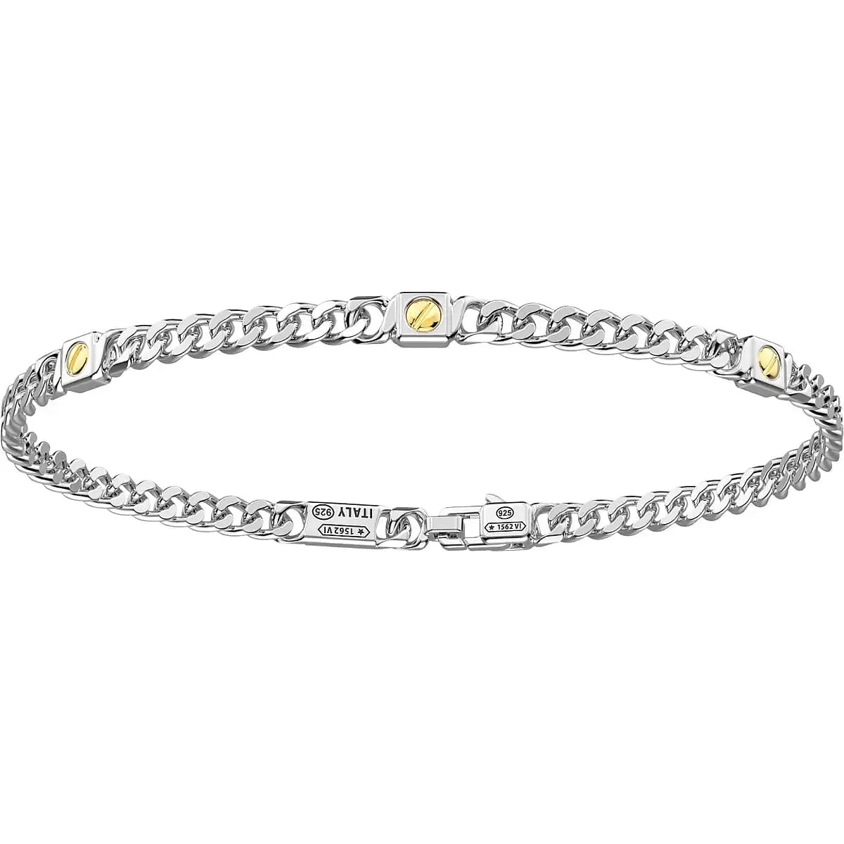 Zancan Bracciale Grumetta in Argento e Oro Giallo ESB458G