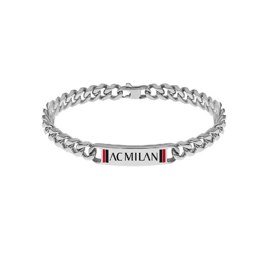 AC Milan BRACCIALE MILAN IN ACCIAIO 316L CON SMALTO