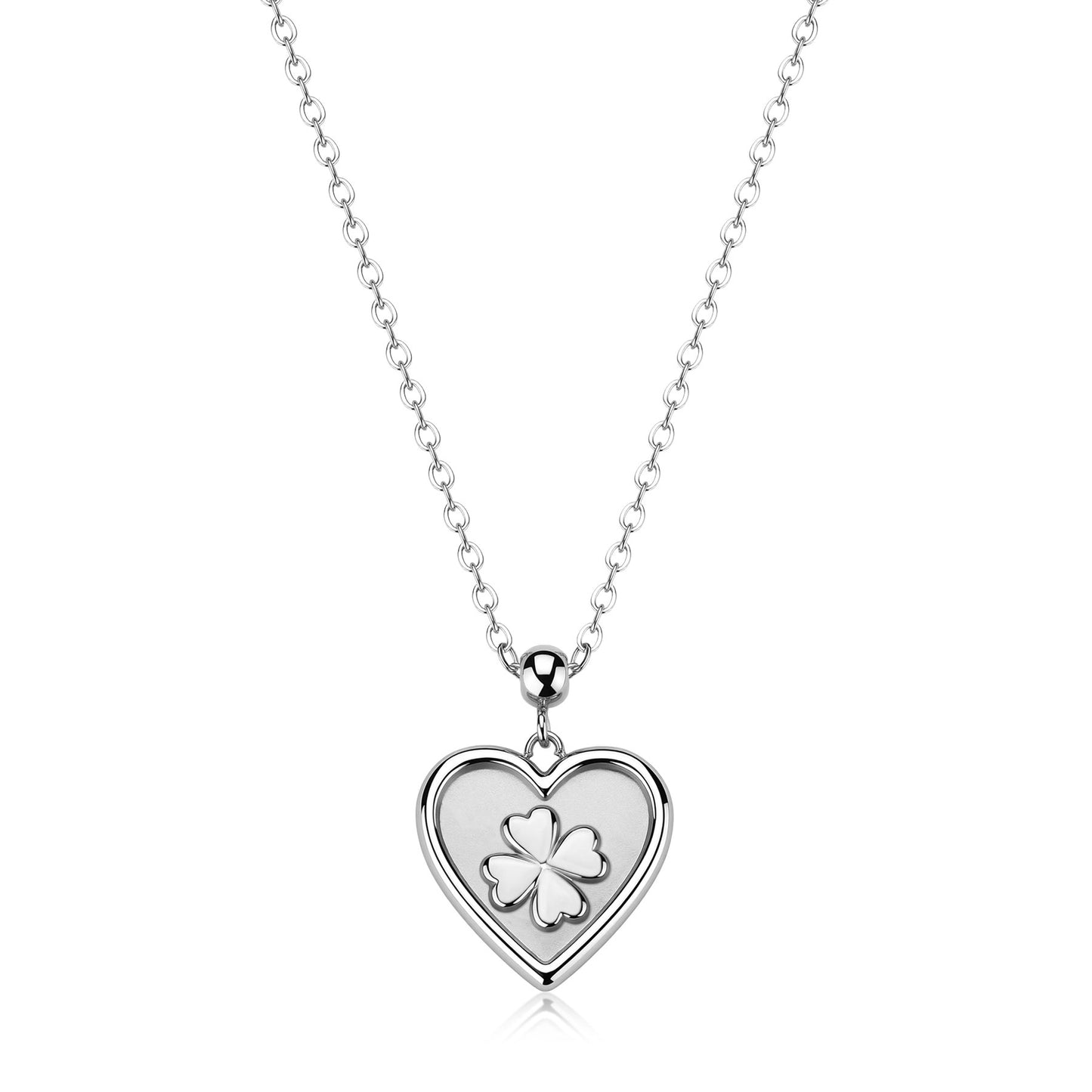 Collana Con Pendente a Cuore e Quadrifoglio  DUH DUH SUH01