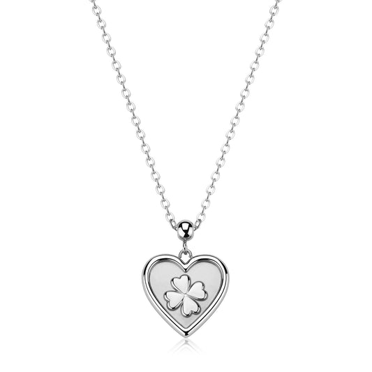 Collana Con Pendente a Cuore e Quadrifoglio  DUH DUH SUH01