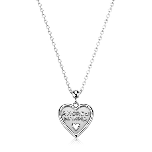 Collana Con Pendente a Cuore Con Scritta Amore Di Mamma  DUH DUH SUH04
