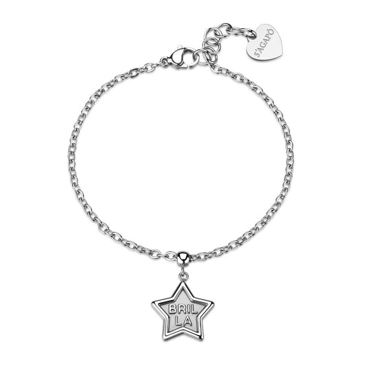 Bracciale pendente stella con scritta BRILLA DUH DUH SUH18