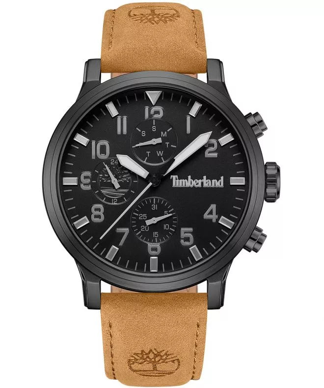 Orologio Timberland Driscoll TDWGF0040701 watch Pelle Marrone Multifunzione Nero
