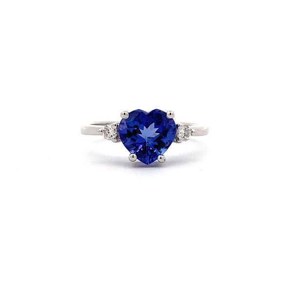 Anello Promesse Tanzanite Diamanti