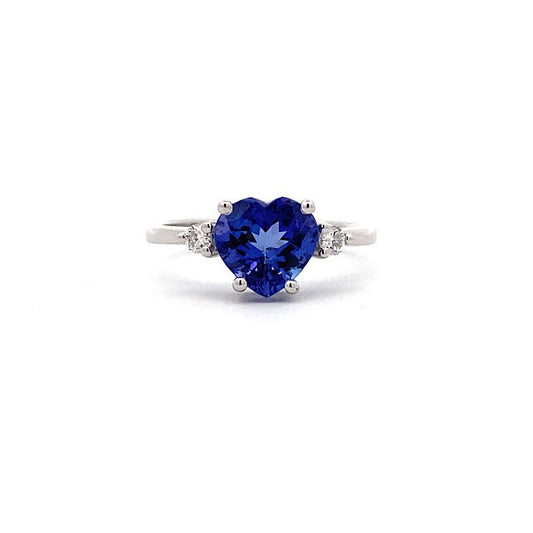 Anello Promesse Tanzanite Diamanti