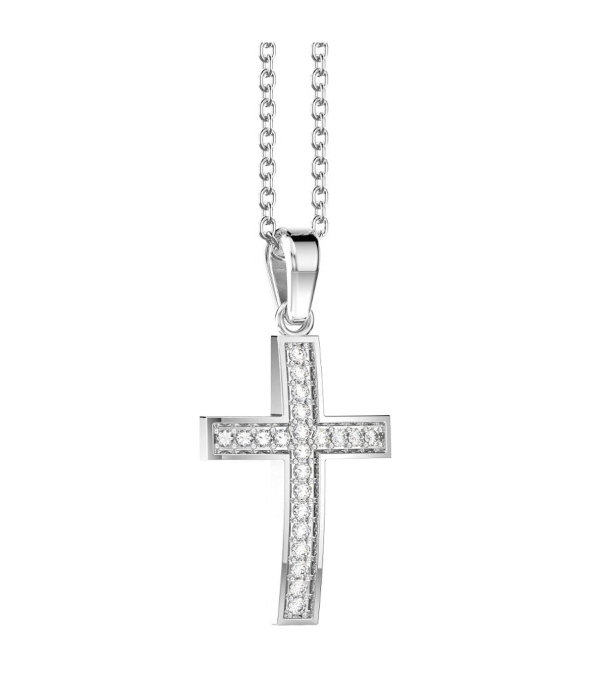 Collana Zancan Uomo Croce in Acciaio con Spinelli