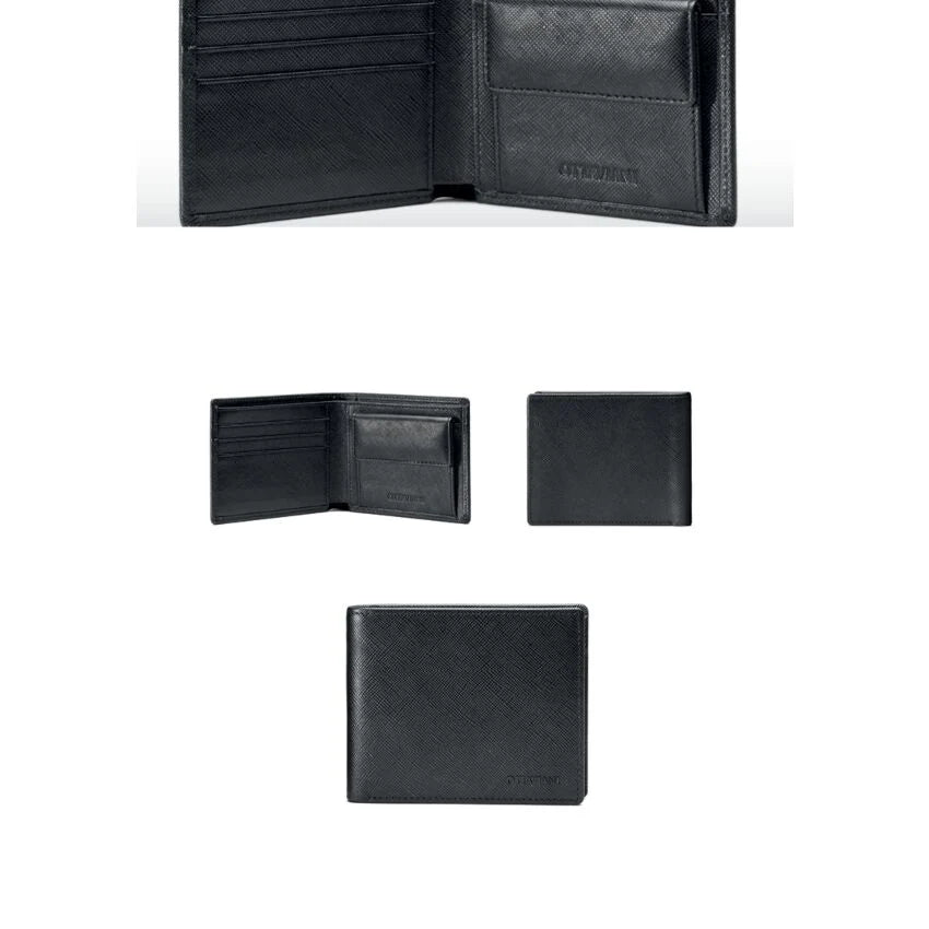 Portafoglio in vera pelle saffiano nero 87599