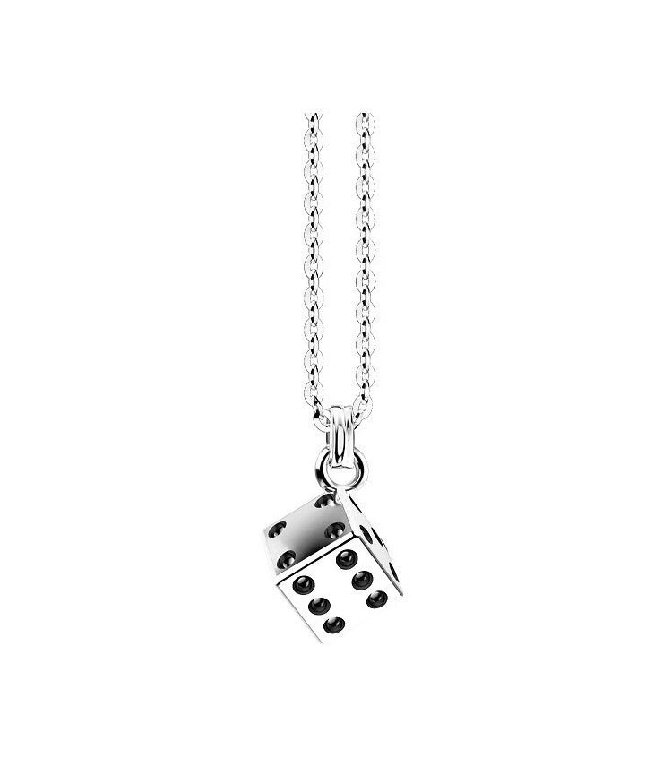 Collana uomo catenina dado portafortuna Zancan ESC135 argento