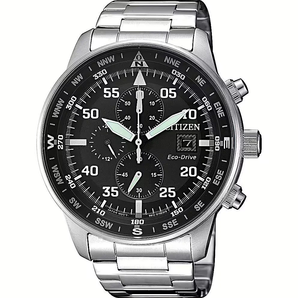 Orologio Uomo Citizen Of Cronografo in Acciaio Quadrante Nero CA0690-88E NUOVO