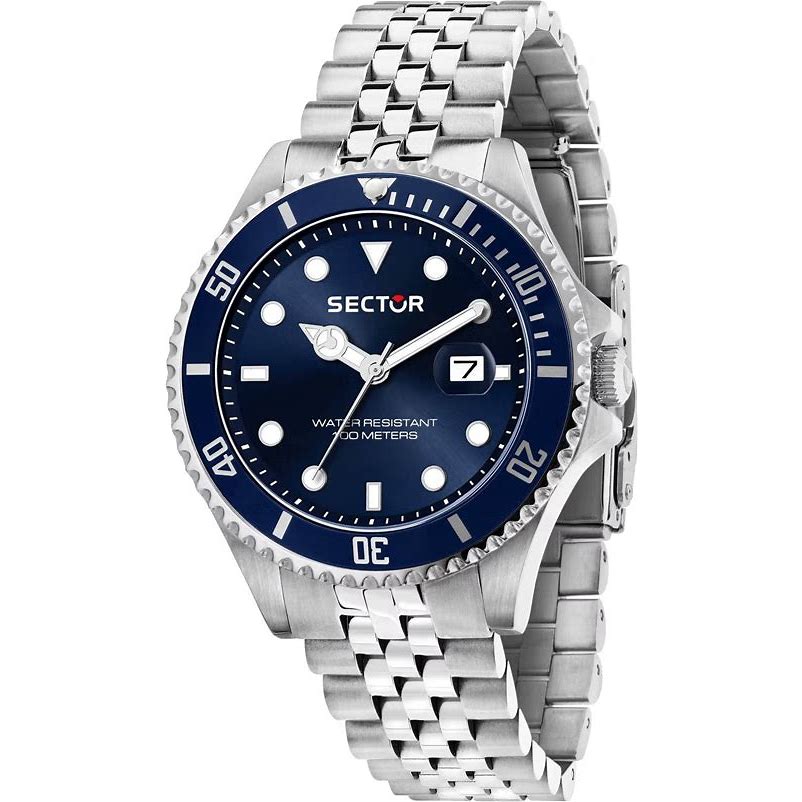 Sector 230 Acciaio Inossidabile Quadrante Blu Quarzo R3253161053 100M Orologio da Uomo